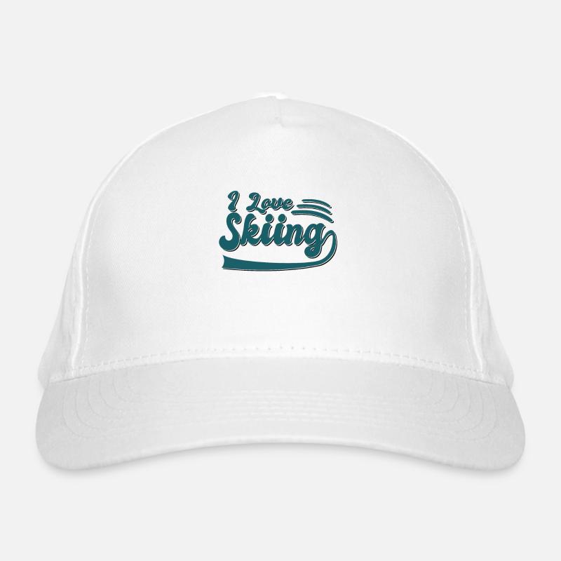 I love skiing Organic Baseball Cap