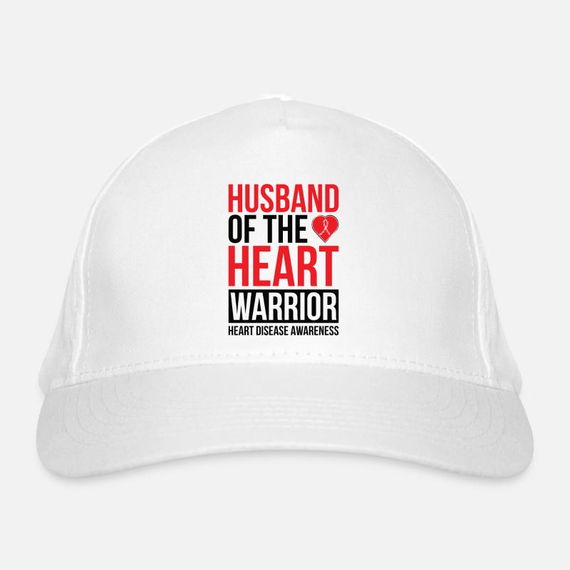 Heart Warrior Herzkrank Kämpfer Ehemann Ehefrau Bio-Baseballkappe