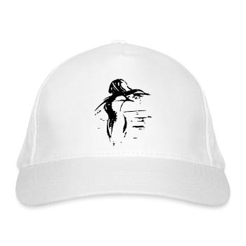 Art abstrait - dame en noir - Casquette classique bio - blanc - Devant