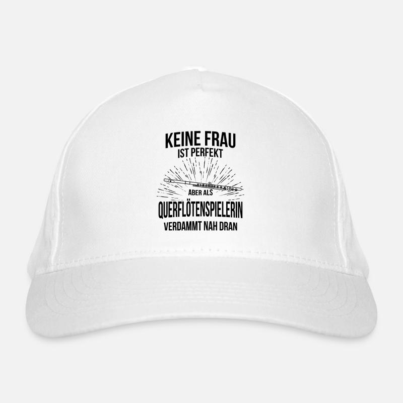 Querflöte Querflötenspieler Querflötist Bio-Baseballkappe