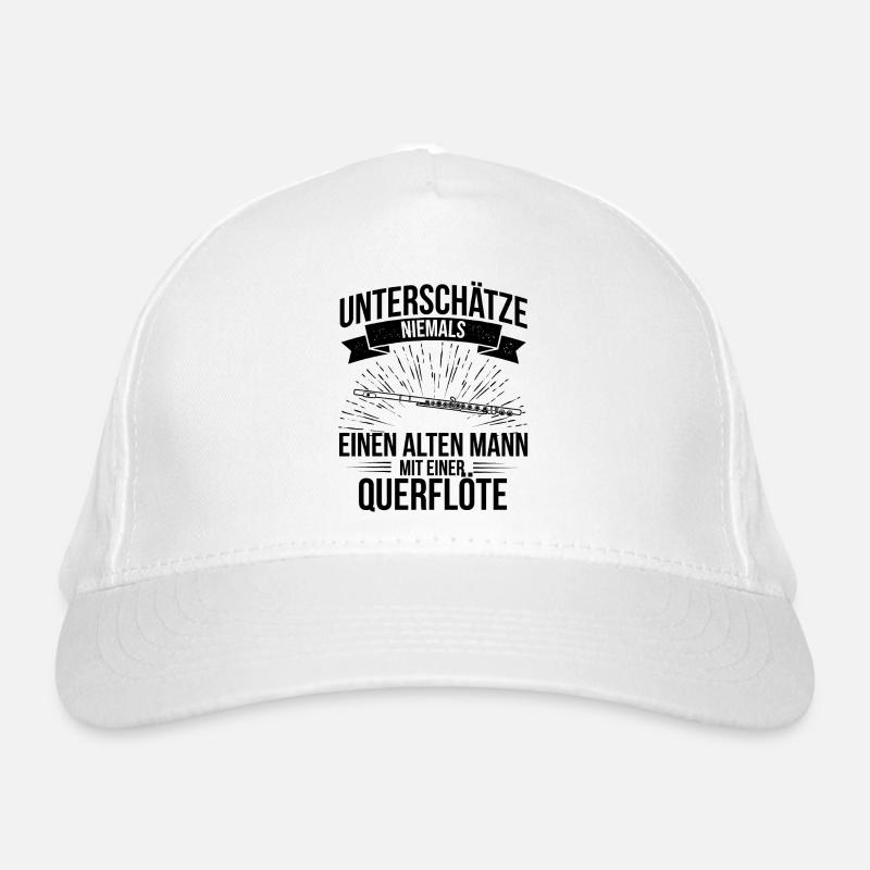 Querflöte Querflötenspieler Querflötist Bio-Baseballkappe