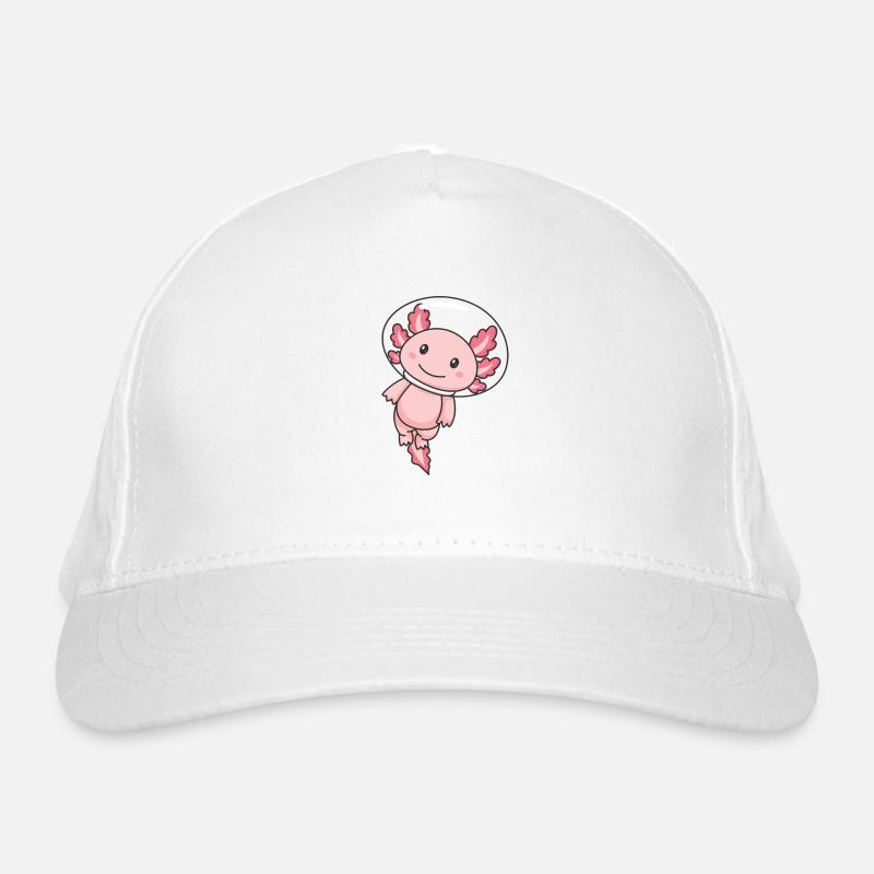 Axolotl Lovers Cute Animals Space Axolotl All Organic Baseball Cap