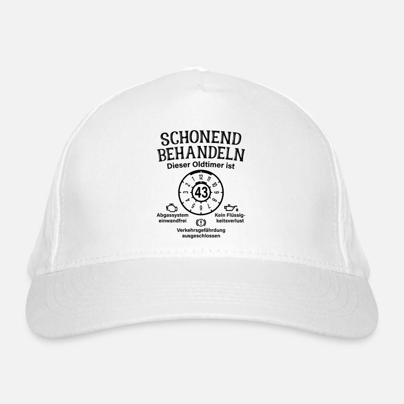43. Geburtstag Schonend Behandeln Oldtimer Ist 43 Bio-Baseballkappe
