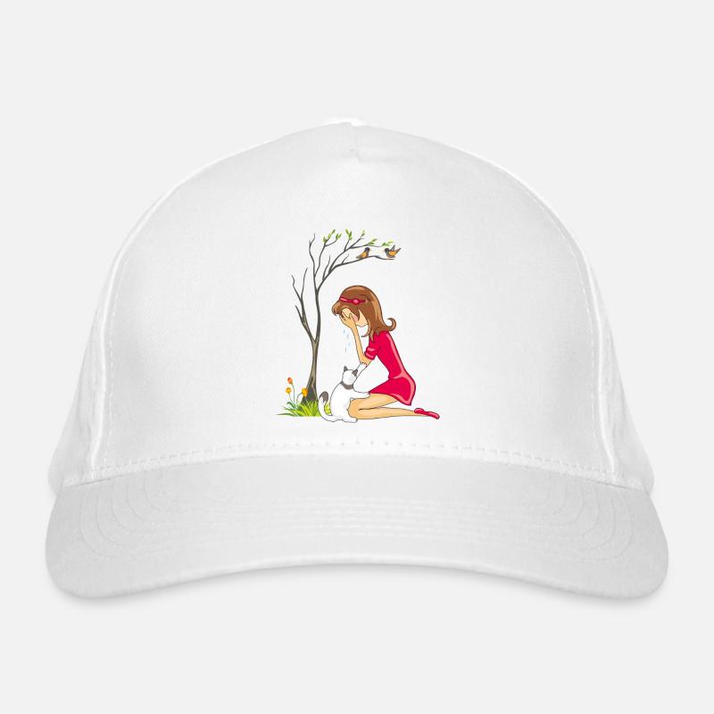 Weinendes Mädchen Bio-Baseballkappe