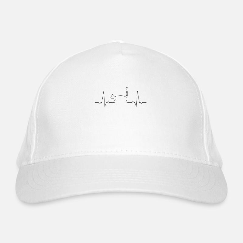 Cat heartbeat Organic Baseball Cap
