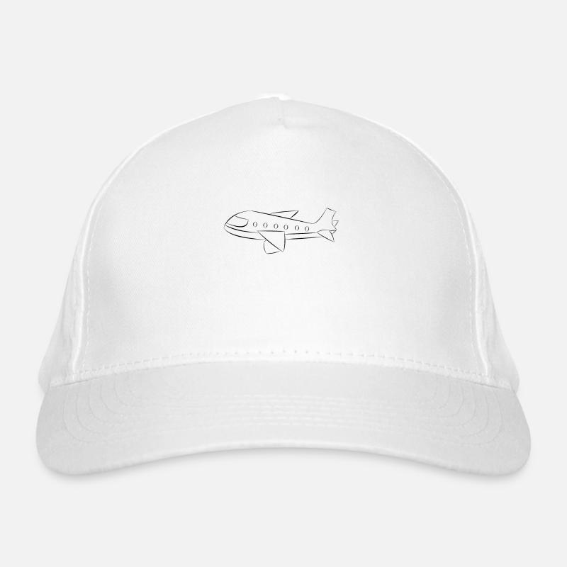 Flugzeug gezeichnet Bio-Baseballkappe