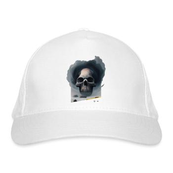 Crâne sinistre - Casquette classique bio - blanc - Devant