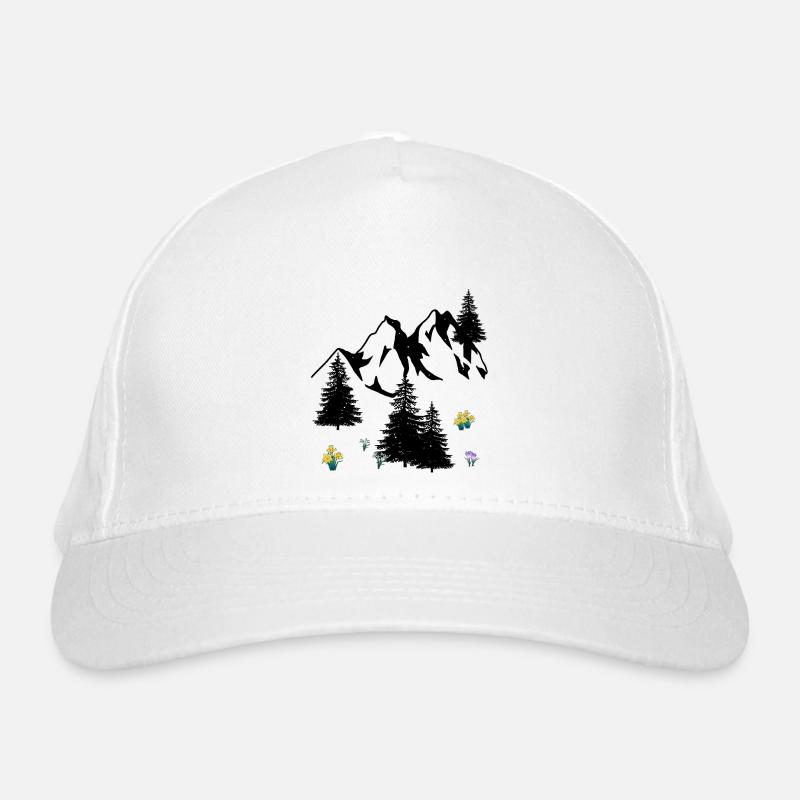Mountains Alps Snow Spring Flowers Flora Mountains Organic Baseball Cap
