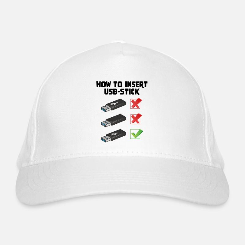 How To Insert USB Stick Funny Programmer Meme Bio-Baseballkappe