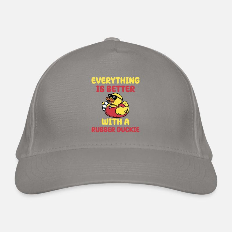 Bathing duck gift Organic Baseball Cap