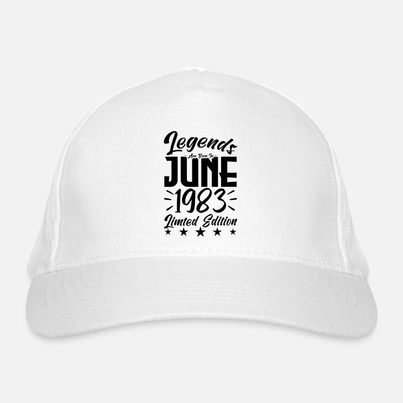 Born June 1983 Birthday gift 1983. Organic Baseball Cap