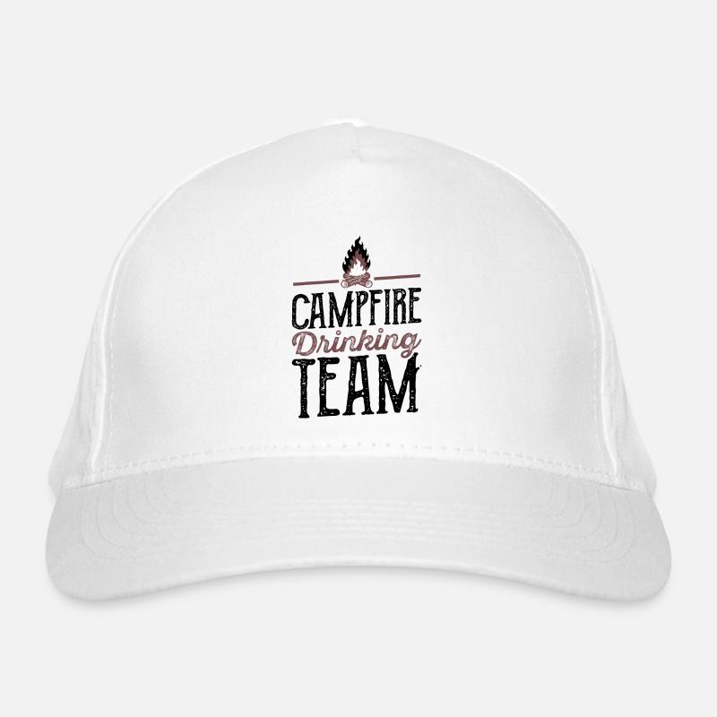 Campfire Drinking Team Camping Camper Organic Baseball Cap
