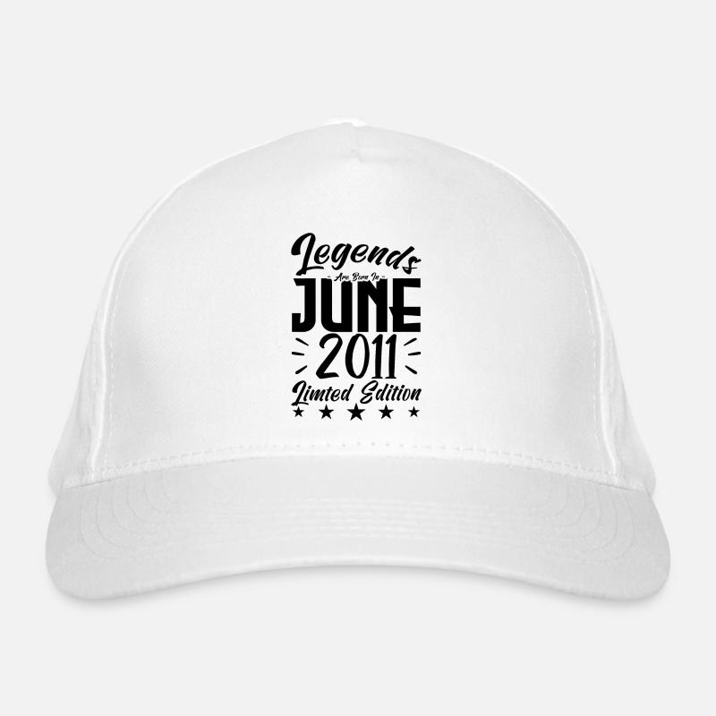 Geboren Juni 2011 Geburtstagsgeschenk 2011. Bio-Baseballkappe