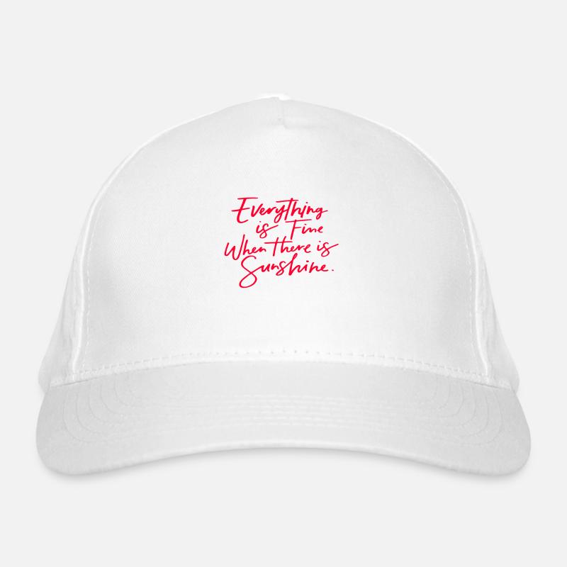 SUN SUNSHINE Summer Spring Statement Quote Organic Baseball Cap