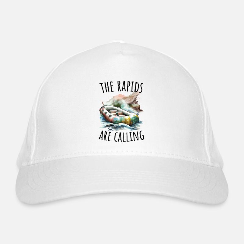 Fluss Rafting - Bio-Baseballkappe - Weiß