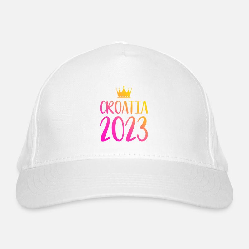 Croatia 2023 - Organic Baseball Cap - white