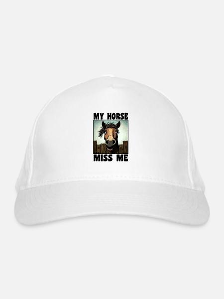Drôle de dicton de cheval - Casquette classique bio - blanc - Devant