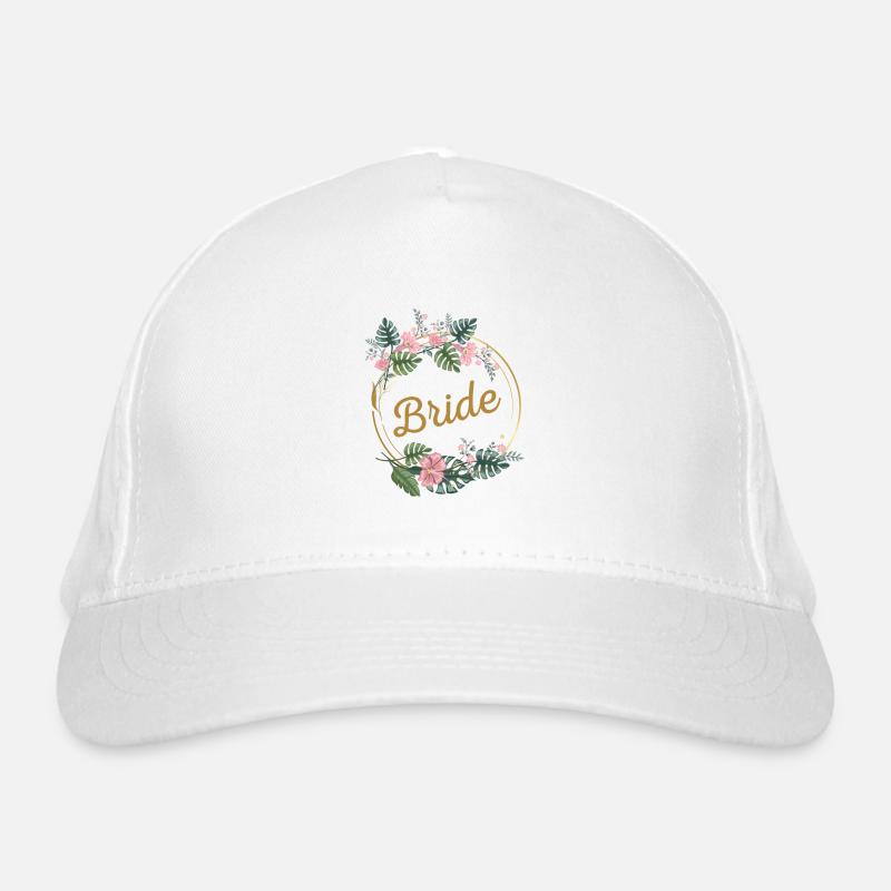 Couronne de fleurs de mariée Casquette classique bio
