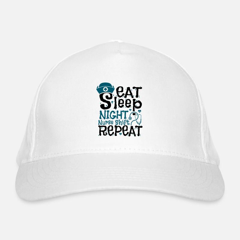 Eat Sleep Night Nurse Shift Repeat Bio-Baseballkappe