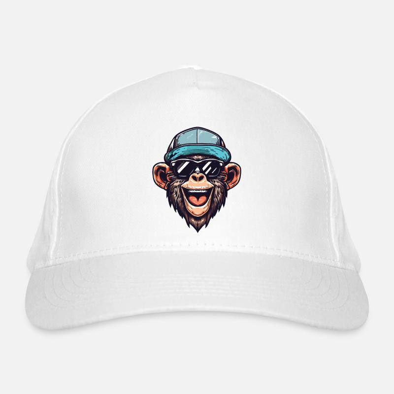 Lustiger Affe Bio-Baseballkappe