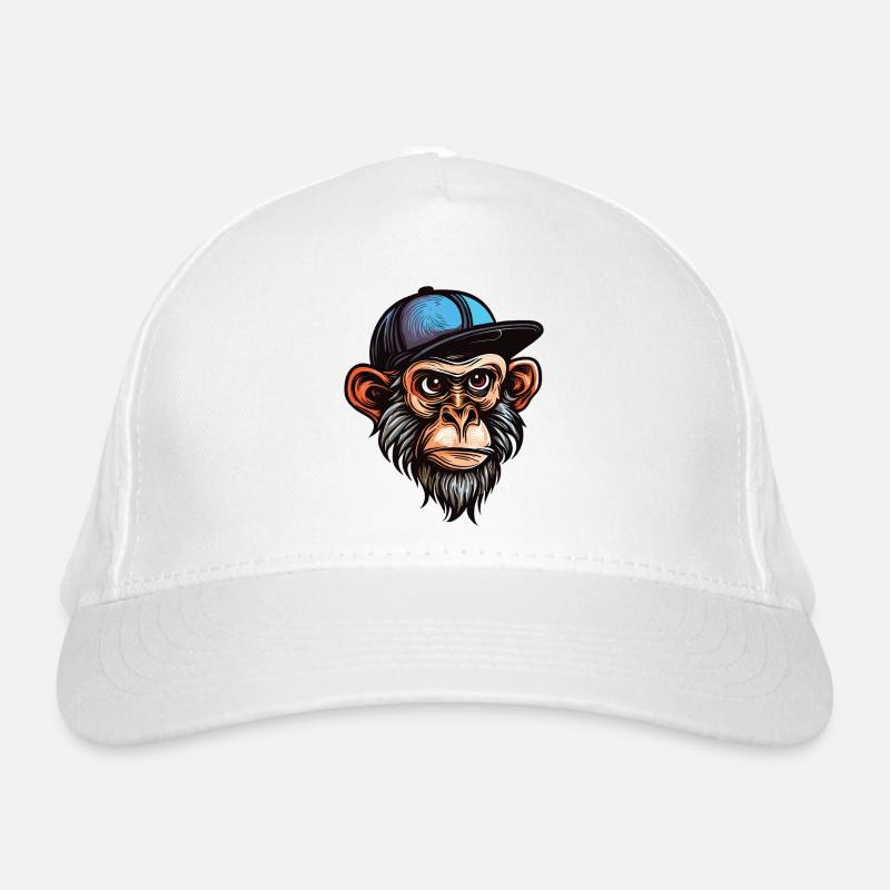 Lustiger Affe Bio-Baseballkappe