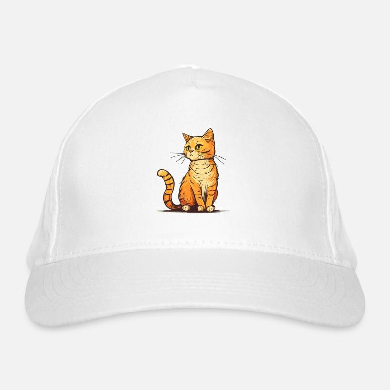 Cat in comic style Organic Baseball Cap