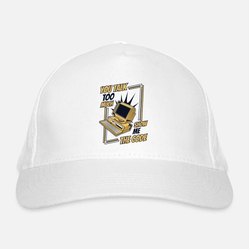 Tu parles trop Montrez-moi le développeur de code Casquette classique bio
