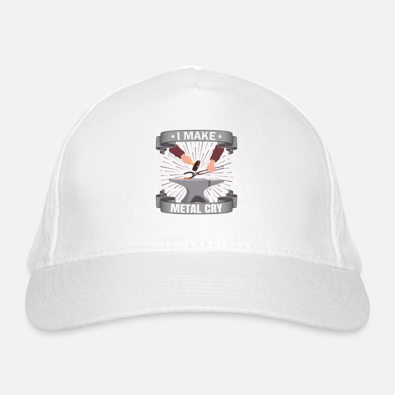 Metalsmith I Make Metal Cry Funny Blacksmith Organic Baseball Cap