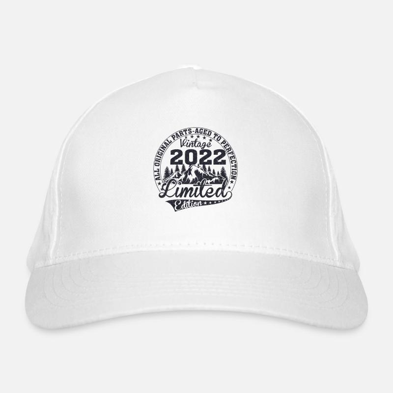 Born 2022 Vintage Retro Anniversary Organic Baseball Cap