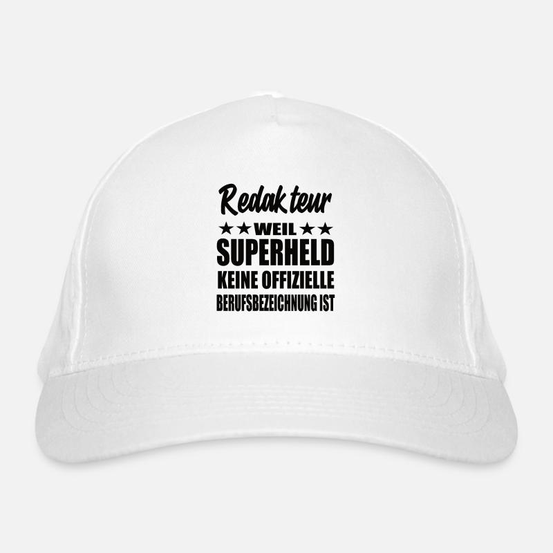Redakteur Superheld Spruch Bio-Baseballkappe