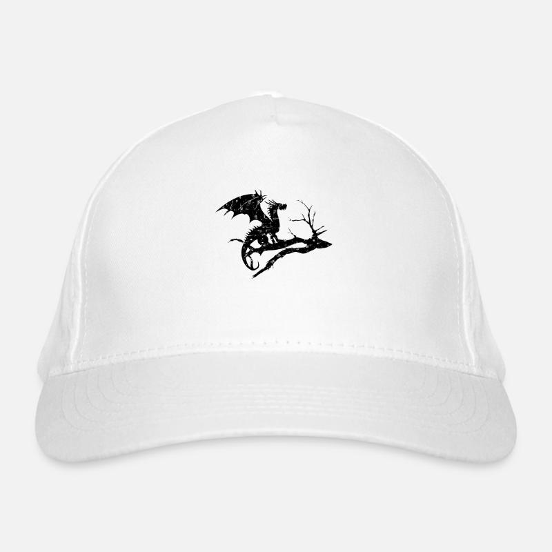 Dragon Design Silhouette Arbre Mort Casquette classique bio