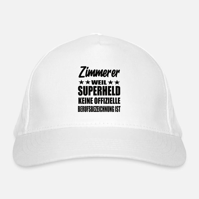 Zimmerer Superheld Spruch Bio-Baseballkappe