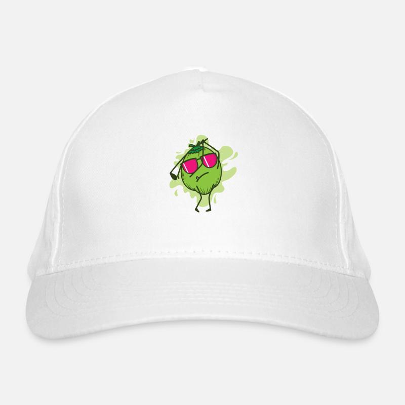 Coconut while golfing fruit palm tree Organic Baseball Cap