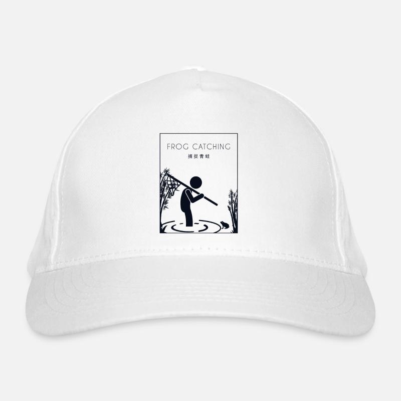 Frog Catching Chinese Hanzi Tadpole Toad Organic Baseball Cap