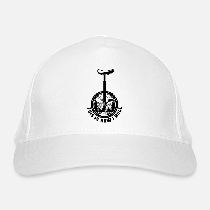 This Is How I Roll One Unicycle Wheel Unicyclist Organic Baseball Cap