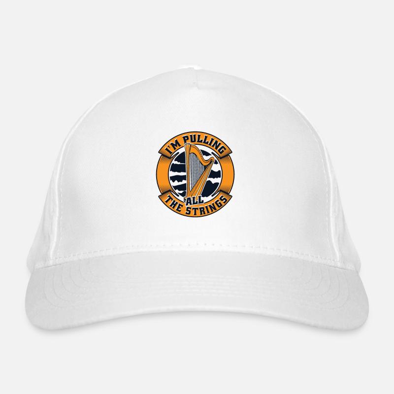I'm Pulling All The Strings Harp Concert Harp Organic Baseball Cap