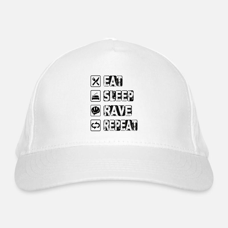 Manger Sleep Rave Répéter Casquette classique bio