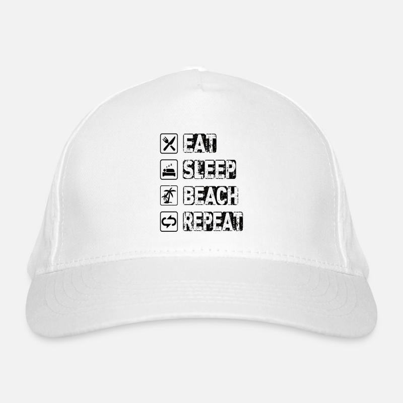 Manger dormir sur la plage répéter Casquette classique bio