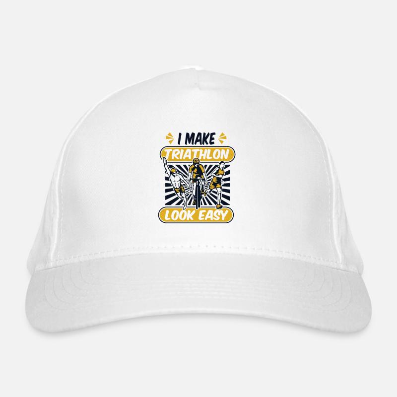 I Make Triathlon Look Easy Triathlete Training Organic Baseball Cap