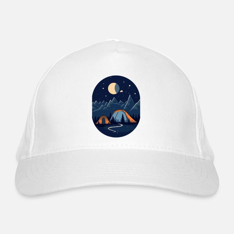 Peaceful solitude - camping in modern style Organic Baseball Cap
