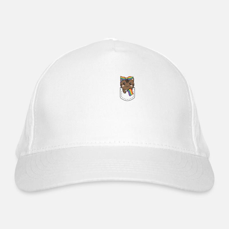Regenbogen Katze Flag Pride LGBTQ süße Katzen Bio-Baseballkappe