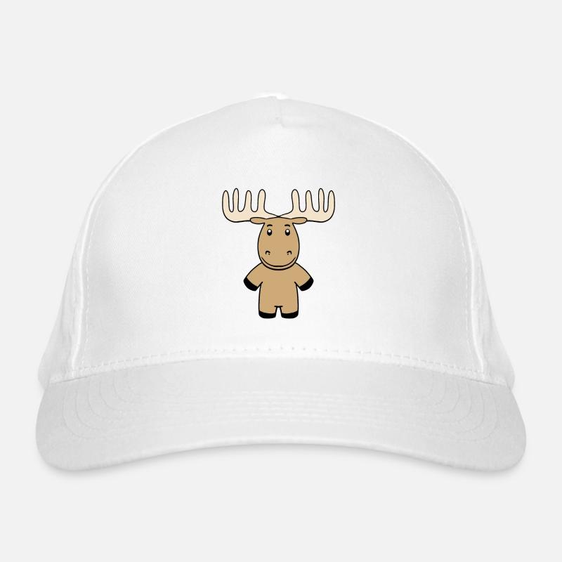 Moose motif Organic Baseball Cap