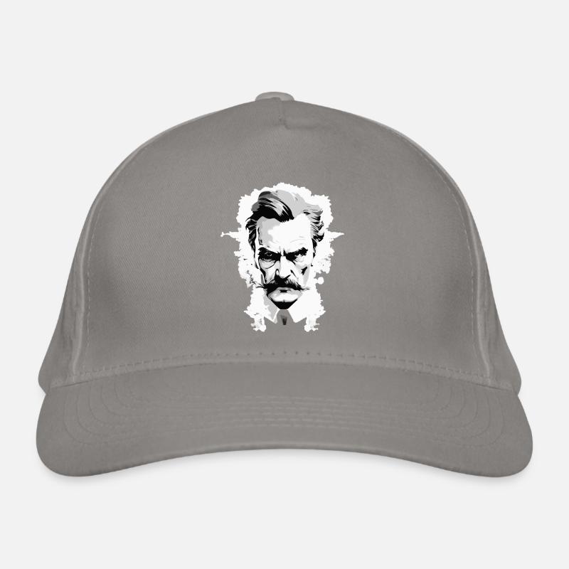 Nietzsche in the Rorschach style Organic Baseball Cap