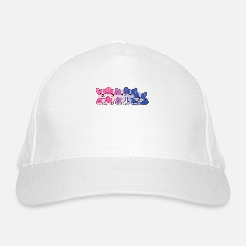 Bisexual Flag Pride LGBTQ Cute Corgi Organic Baseball Cap