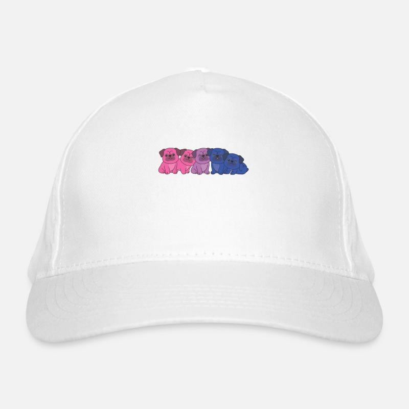 Bisexual Flag Pride LGBTQ Cute Pug Casquette classique bio