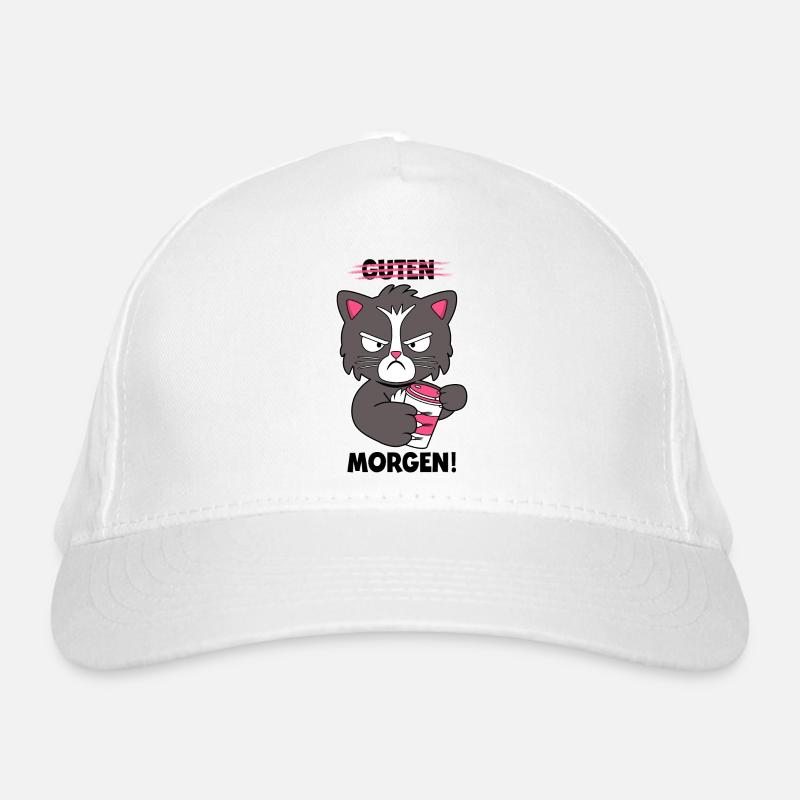 Guten Morgen Katze Kaffee Morgenmuffel Geschenk Bio-Baseballkappe