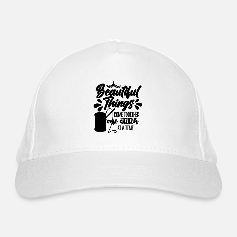 Beautiful Things Come Stitching Cross Stitch Lover Organic Baseball Cap
