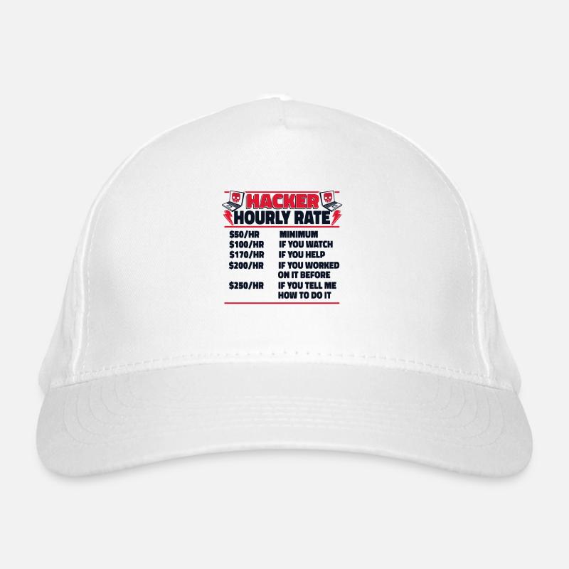 Hacker Hourly Rate Sniffer Social Engineering Bio-Baseballkappe