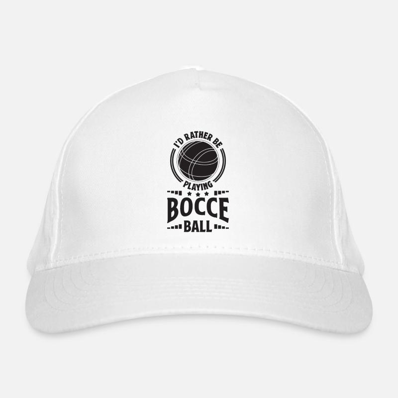 I'd Rather Be Playing Bocce Ball Set Bocce Player Organic Baseball Cap