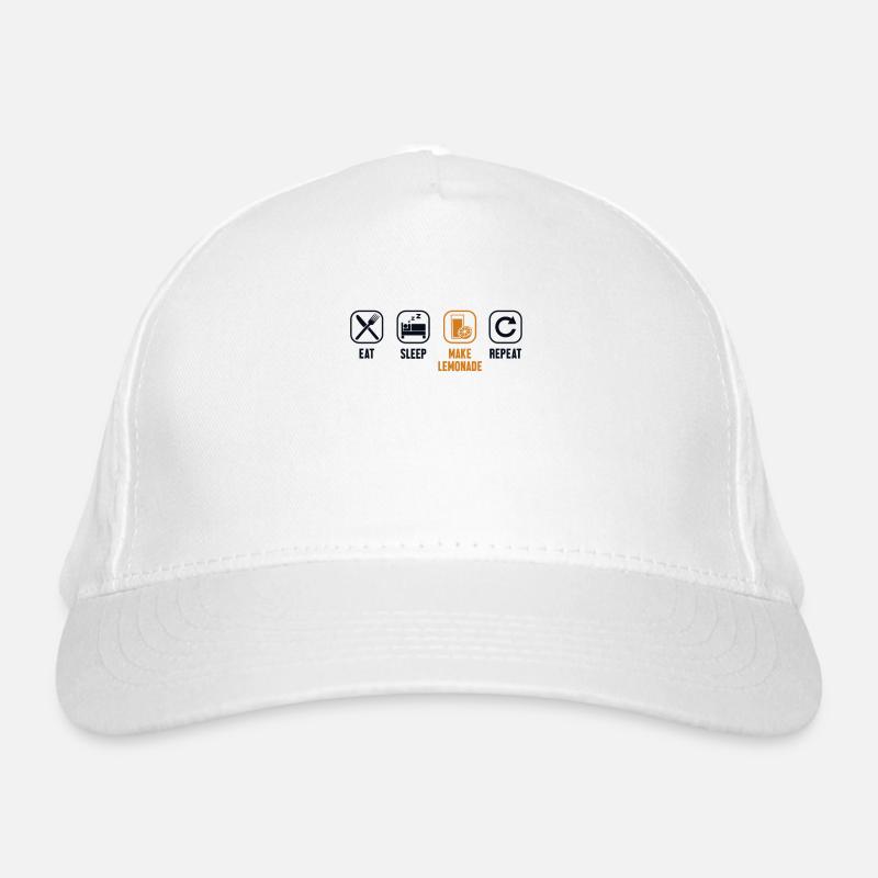 Manger dormir Faire de la limonade Répéter la limonade Casquette classique bio
